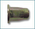 Hexagonal rivet nut, large flange